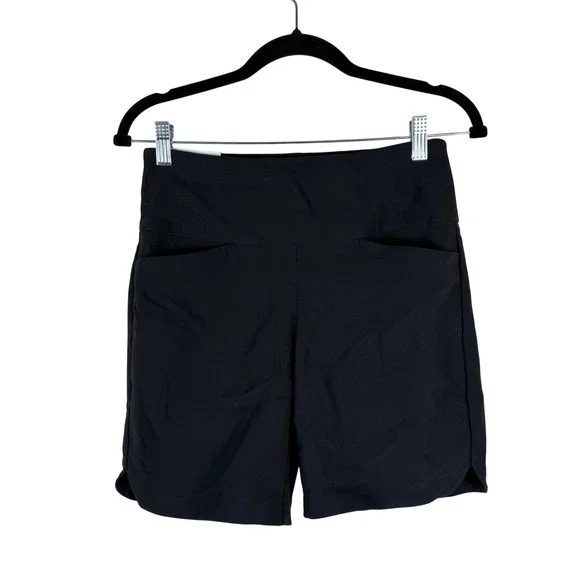 Lady Hagen Pull On Shorts Women S Black Tummy Control Golf Athletic WGH14401 7" - Picture 2 of 9